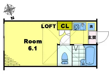 アイコート高田馬場(ワンルーム/2階)の間取り写真