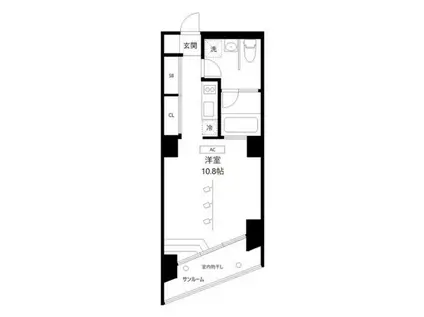 京急本線 京急新子安駅 徒歩4分 10階建 築16年(ワンルーム/5階)の間取り写真
