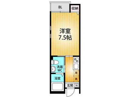 AQUE2(1K/3階)の間取り写真