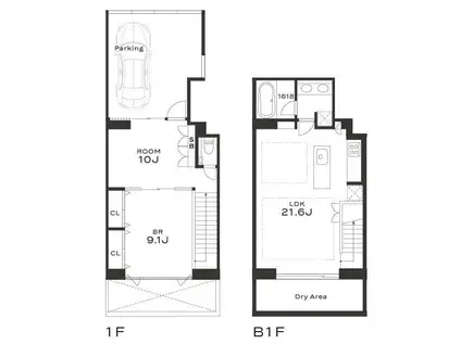 THE GRANDUO SAKURASHINMACHI(2LDK/1階)の間取り写真