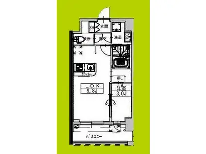 ミラージュパレス大阪ドームPROSPER(1LDK/12階)の間取り写真
