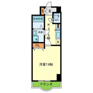 ルミエール八尾駅前(1K/5階)の間取り写真