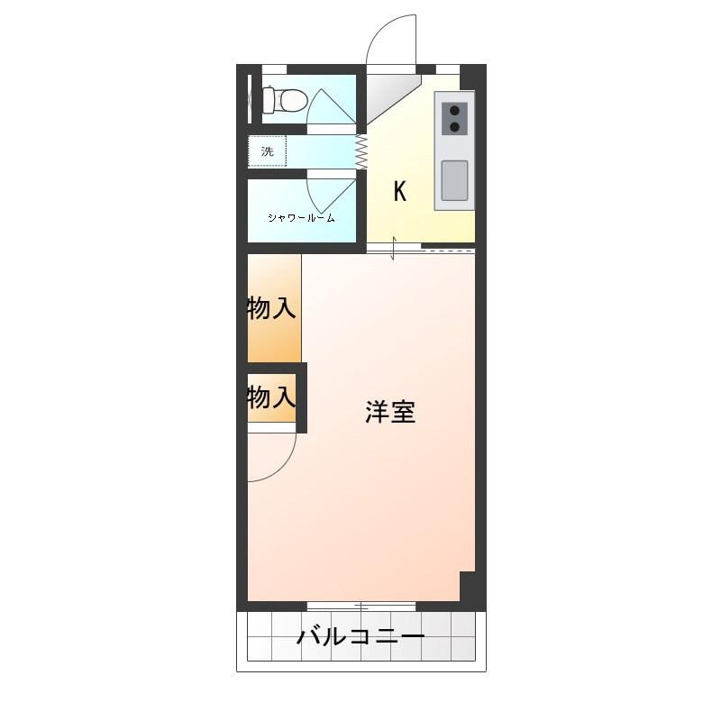 宮本町ビル(1K/2階)の間取り写真