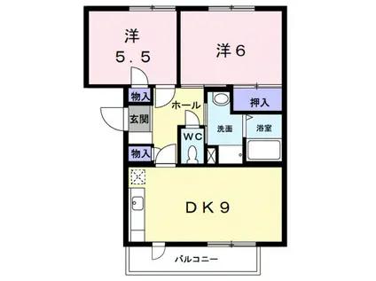 ＪＲ紀勢本線 海南駅 徒歩5分 3階建 築32年(2DK/3階)の間取り写真