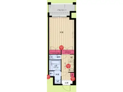 ORIENT BLD NO86 クロスゲートタワー(1K/11階)の間取り写真