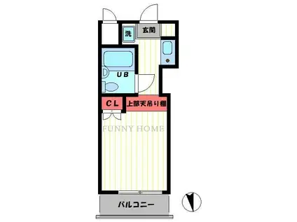 トップ明大前第三(ワンルーム/3階)の間取り写真