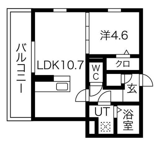 レガートII(1LDK/1階)の間取り写真