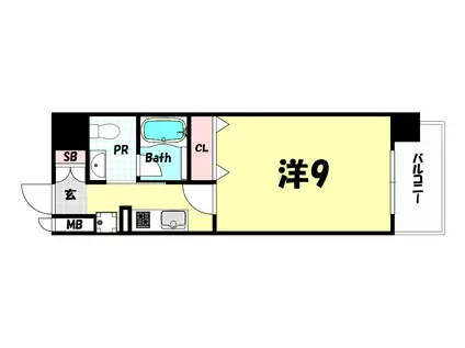 ESTEMCOURTみなと元町THE・FIRST(1K/14階)の間取り写真