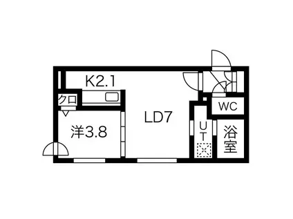 PRECIOUS HONGO(1LDK/1階)の間取り写真