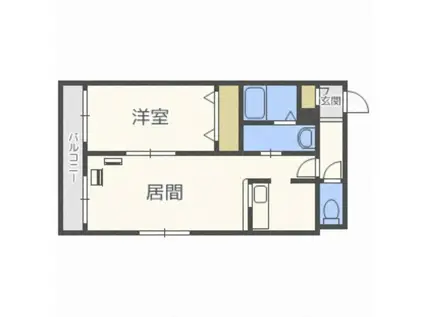 サンコート北7条 弐番館(1LDK/2階)の間取り写真