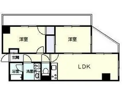 生玉パークハイツ(2LDK/6階)の間取り写真