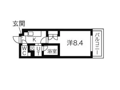 ベルウッド南山(1K/1階)の間取り写真