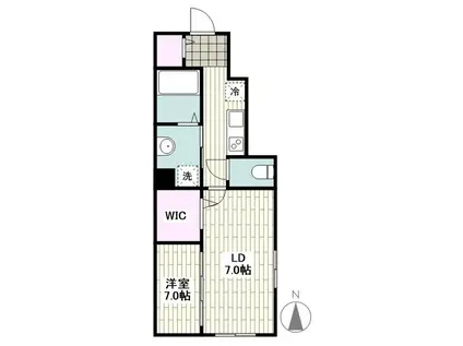 DI QUATTRO高座渋谷(2K/1階)の間取り写真