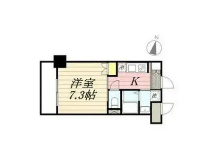 キルンズ西新(1K/7階)の間取り写真