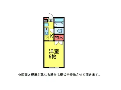 メゾンウィスタリア(1K/2階)の間取り写真