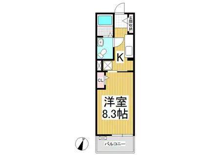 T-アルバII(1K/3階)の間取り写真