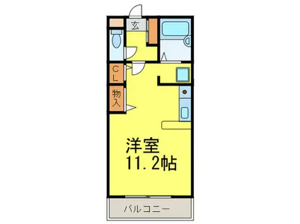 サンアベニュー大楠(ワンルーム/4階)の間取り写真