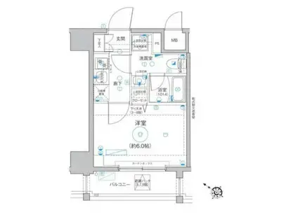 LEA MARKS横濱東館(1K/9階)の間取り写真
