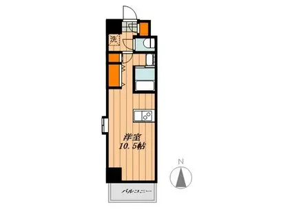 エルミタージュ名駅西(1K/6階)の間取り写真