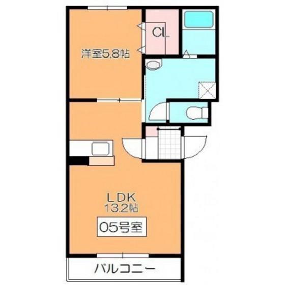 メゾンカメリア(1LDK/3階)の間取り写真