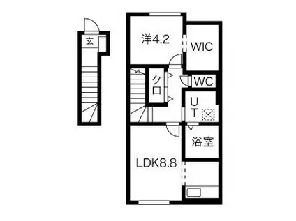 INFINITY YONEZAWA(1LDK/2階)の間取り写真