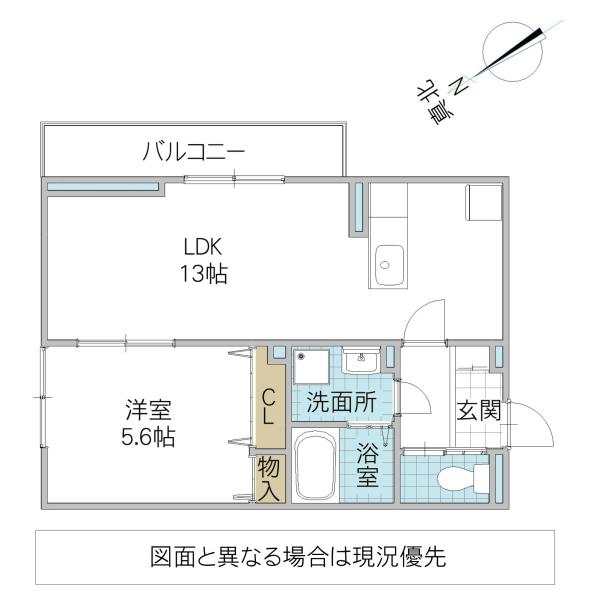 D-INVEST栄町(1LDK/3階)の間取り写真