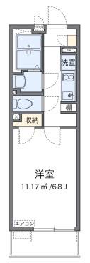 クレイノミオラヴィラ(1K/3階)の間取り写真