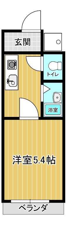 ロイヤルパーク若林(1K/7階)の間取り写真