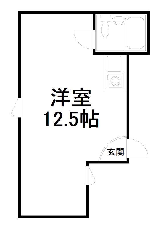 スクエア藤ノ森(ワンルーム/4階)の間取り写真