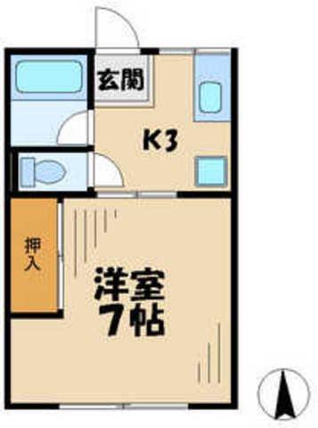 シティハイム清水(1K/1階)の間取り写真