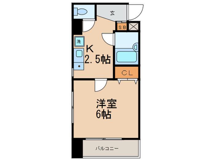 グレース自由が丘(1K/3階)の間取り写真