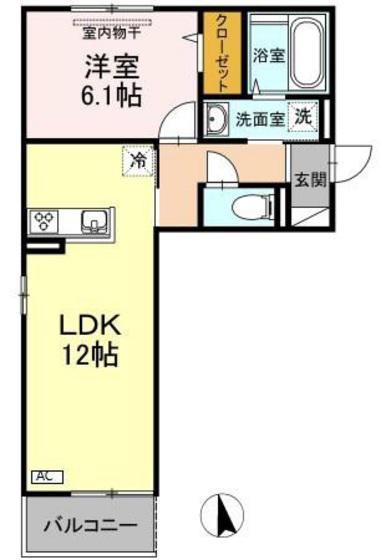 ラルーチェ(1LDK/3階)の間取り写真