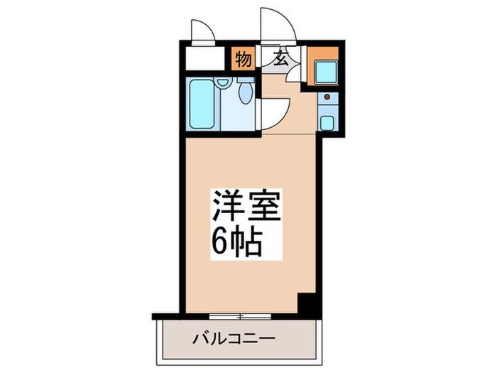 アソルティ本厚木(ワンルーム/8階)の間取り写真