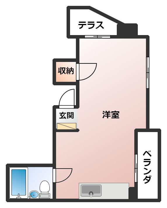 クレール曽根(ワンルーム/4階)の間取り写真