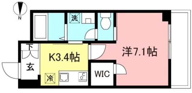 PLUM HILLS豪徳寺(1K/2階)の間取り写真