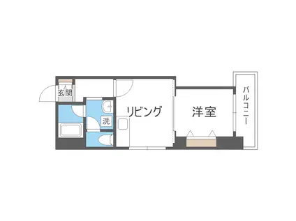 FRAGRANCE医大前(1LDK/2階)の間取り写真