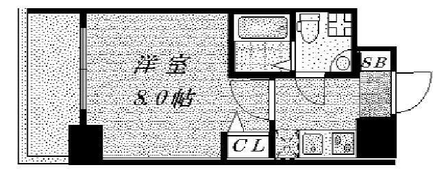 セレニテ北久宝寺(1K/14階)の間取り写真