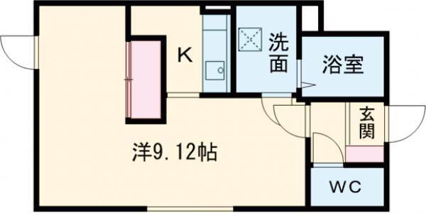 セレナーデ(1K/1階)の間取り写真