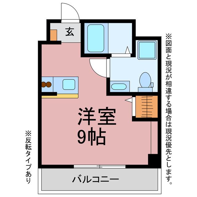 MKマンションII(ワンルーム/2階)の間取り写真