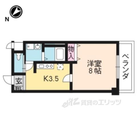 ティ・ア・モール(1K/6階)の間取り写真