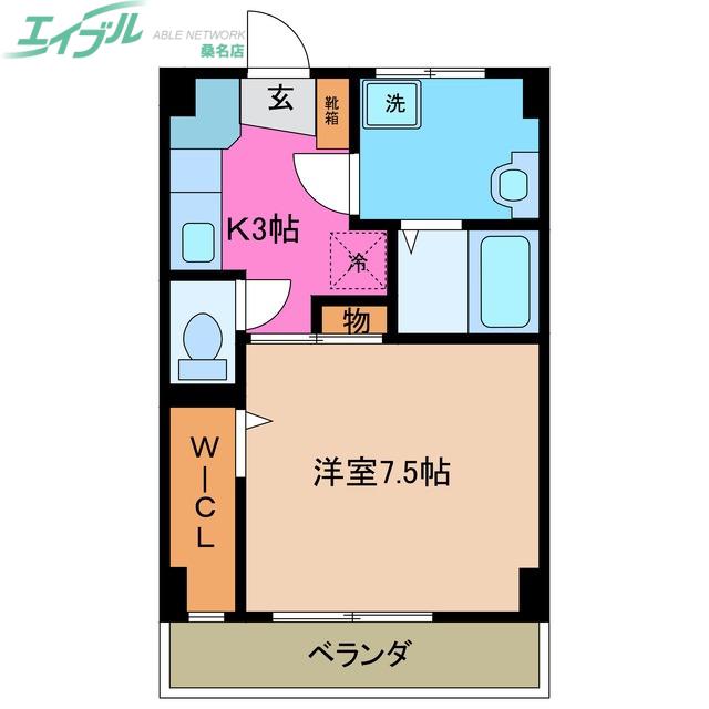 フィールドストーン蓮花寺2号棟(1K/2階)の間取り写真