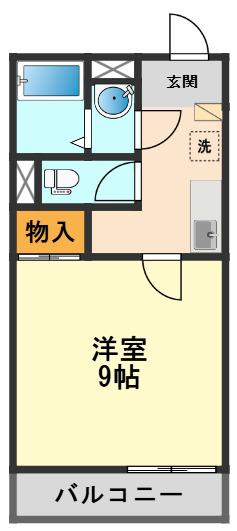 クレイノホーガスター(1K/3階)の間取り写真