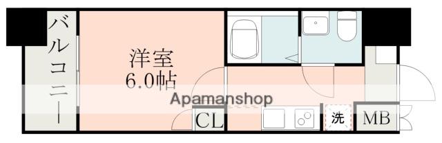 S-RESIDENCE照国ASCENT(1K/5階)の間取り写真