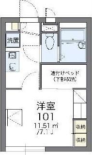 レオパレスOMOTEI(1K/2階)の間取り写真