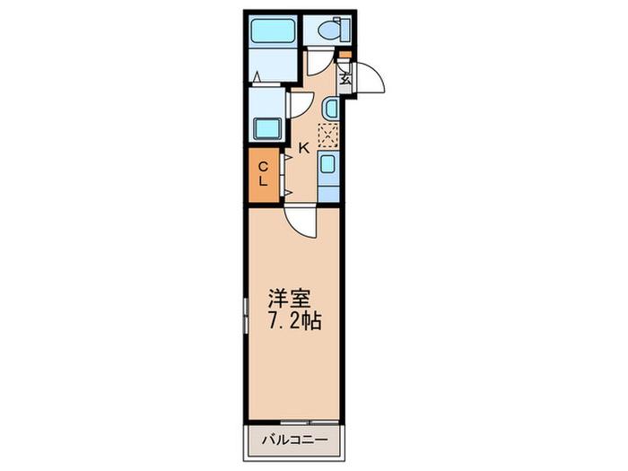 BEST STAGE 鶴瀬東(1K/2階)の間取り写真