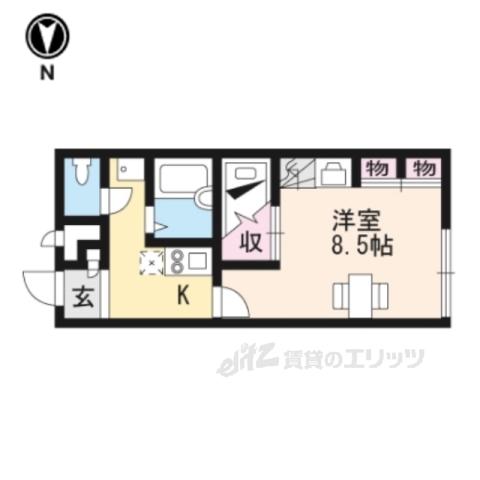レオパレス拓陽(1K/1階)の間取り写真