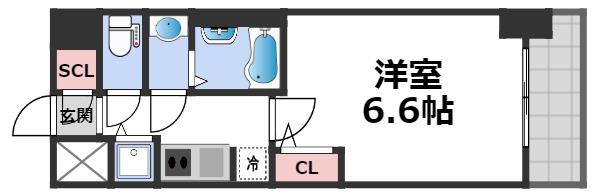 サムティ大阪GRAND イースト(1K/10階)の間取り写真