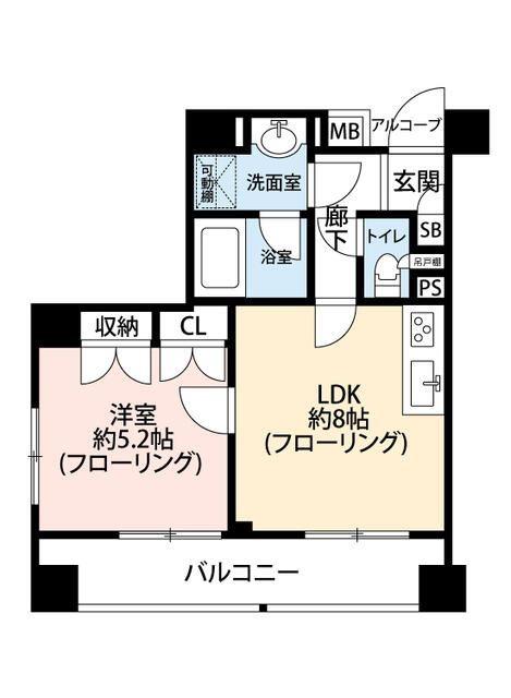 ジェイパーク代々木(1LDK/4階)の間取り写真