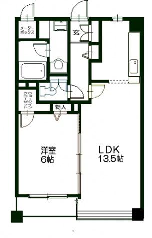 ウェルセットII(1LDK/2階)の間取り写真