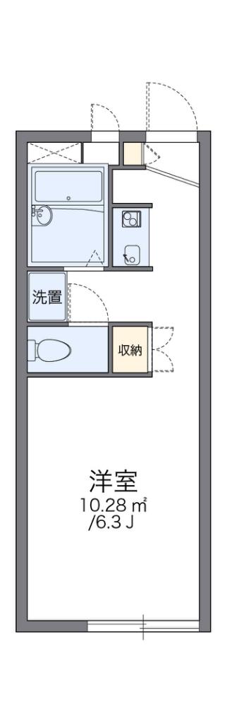 レオパレス森の泉(1K/1階)の間取り写真